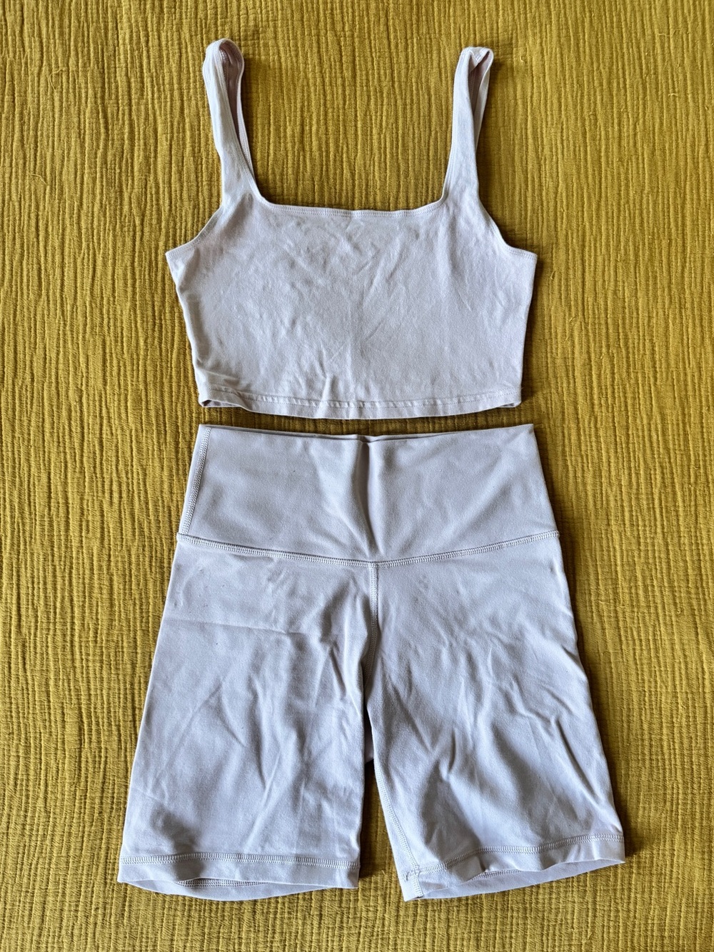 Aritzia TNA 2-Piece Workout Set - Light Mauve Pink / Dusty Lilac